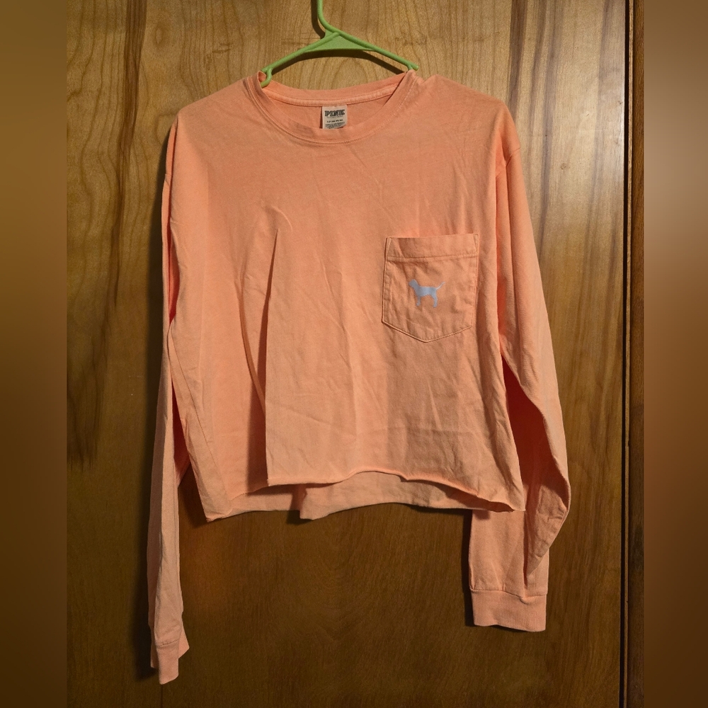 VS PINK Cropped Long Sleeve - Small